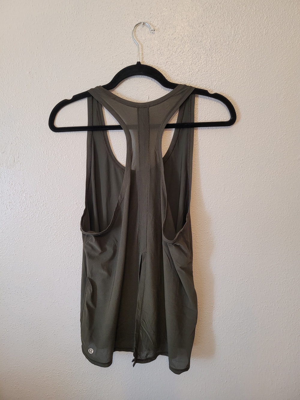 Lululemon Mesh Olive Green Racerback Tank Top - Picture 2 of 4